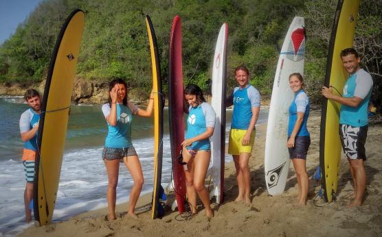Surf - beginners class, Martinique