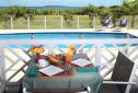 Esmeralda Resort, Orient Bay, Saint Martin, breakfast on pool's terrace