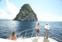 Diamond Rock by boat, Martinique